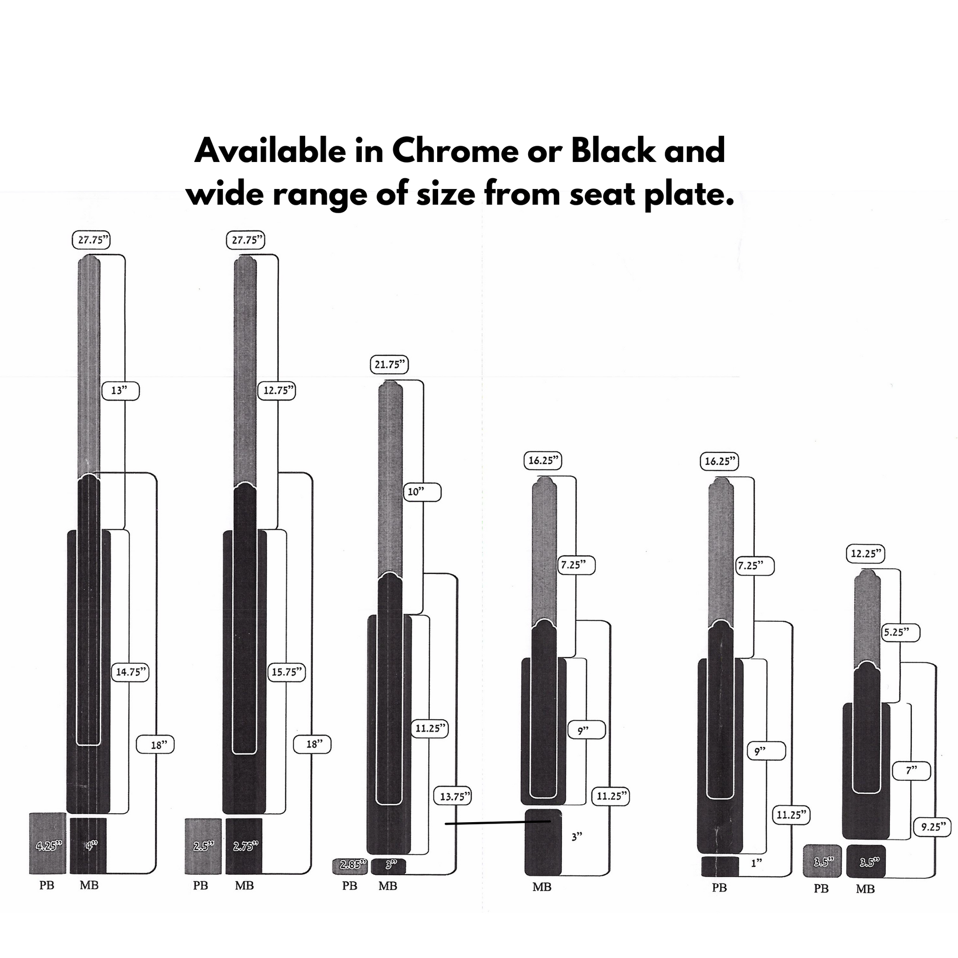 Replacement Chair Cylinder - Crownseating  69.08